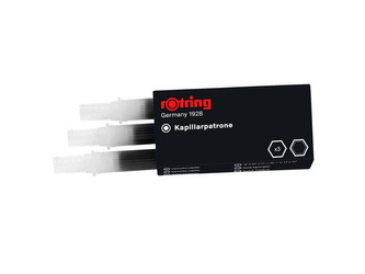 Naboje do Rapidograph Rotring Czarne Kapilarne 3 szt. - S0194640