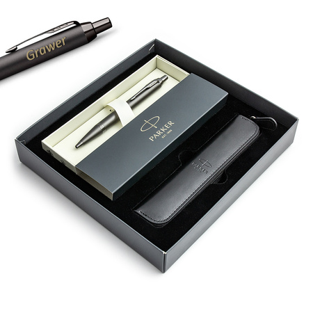 Długopis Parker IM Monochrome Bronze z grawerem / etui / zestaw prezentowy
