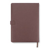 Klasyczny notes z metalowym zapięciem, brązowy
