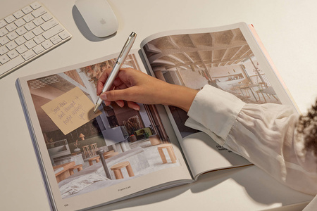 Zestaw Pióro kulkowe IM Champagne z grawerem w pudełku z planerem ślubnym