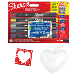 Zestaw Sharpie kreatywne markery akrylowe 5 kolorów - 2201069  / Magnes / Serce do malowania / Walentynki