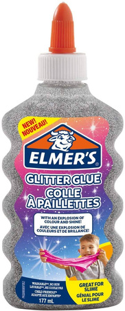 Elmer's Glitter Glue klej z brokatem srebrny - 2077255