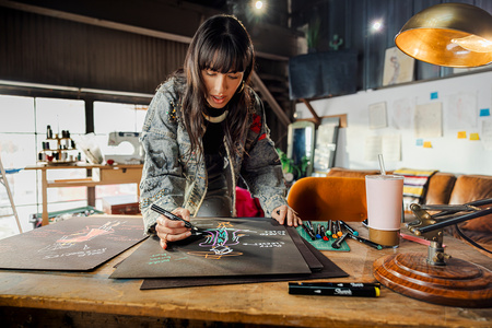 Zestaw Sharpie kreatywne markery akrylowe 5 kolorów - 2201069 / Magnes / Serce do malowania / Walentynki