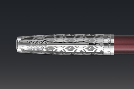 Pióro wieczne Sonnet Premium Metal & Red CT (F) 18K z grawerem