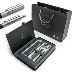 Zestaw Parker Jotter Originals Czarny Pióro wieczne i długopis w eleganckim opakowaniu z Grawerem