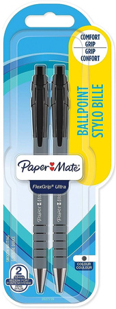 Długopis automatyczny Paper Mate Flexgrip Ultra 1,0mm Czarny 2 szt. - 2027739