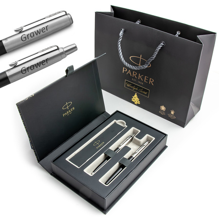 Świąteczny zestaw Parker Jotter Originals Czarny Pióro wieczne i długopis z Grawerem