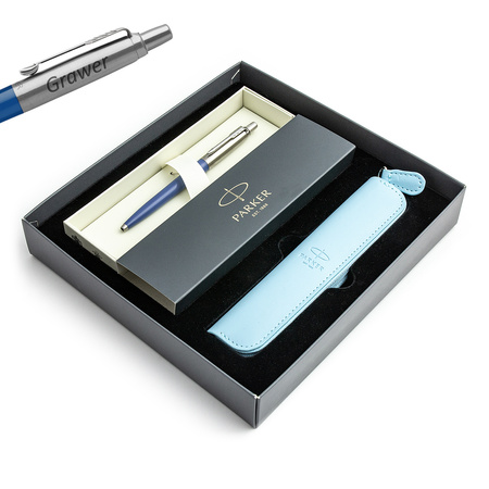 Długopis Parker Jotter Originals Niebieski BLUE DENIM z grawerem / etui / zestaw prezentowy