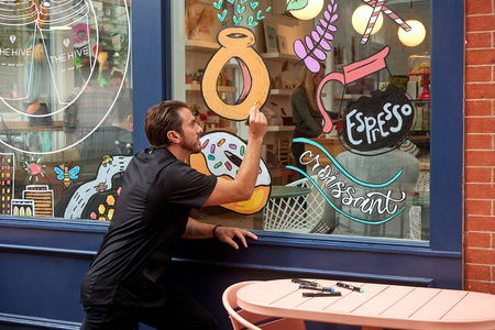 Zestaw Sharpie kreatywne markery akrylowe 12 kolorów 2201070 / Magnes / Worek do malowania / Walentynki