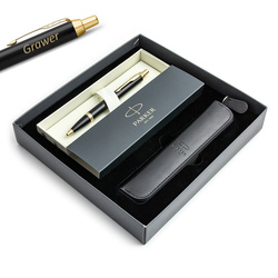 Długopis Parker IM Black GT z grawerem / etui / zestaw prezentowy