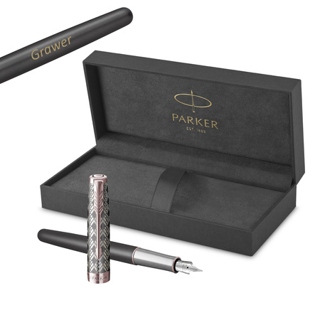 Pióro wieczne SonnetT Premium Metal & Grey PGT (F) 18K z grawerem
