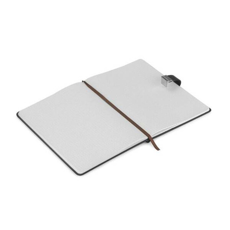 Klasyczny notes z metalowym zapięciem, czarny