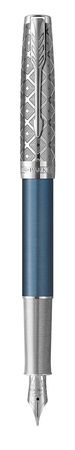 Pióro wieczne SONNET PREMIUM METAL & BLUE CT (F) 18K - 2119743
