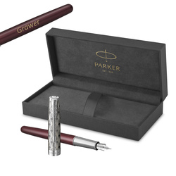 Pióro wieczne Sonnet Premium Metal & Red CT (F) 18K z grawerem