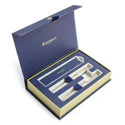 Zestaw Pióro Wieczne + Długopis Waterman Hémisphère Stalowa GT S0920310 + S0920370