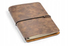 Brązowy notes z ekoskóry w stylu retro