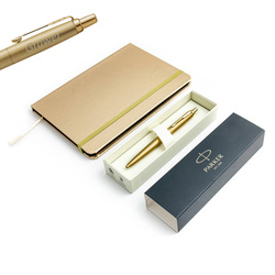 Zestaw prezentowy długopis Parker Monochrome złoty 2122754 z notatnikiem z Grawerunkiem