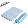 Zestaw Notatnik z niebieskim etui i Długopis Parker blue z grawerem
