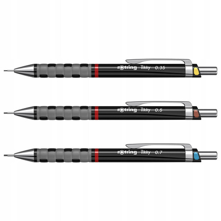 Ołówki automatyczne Rotring TIKKY RD BLK CC - S0801310