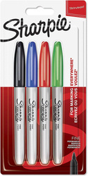 Markery Sharpie Fine 4 kolory (czarny, niebieski, czerwony, zielony) - 1985858