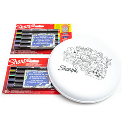 Zestaw Sharpie marker akrylowy 10 szt z frisbee do kolorowania