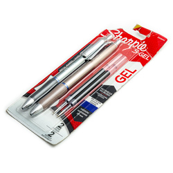 Długopisy żelowe Sharpie S-GEL METAL wkład niebieski na blistrze 2 szt.
