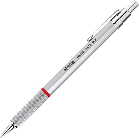 Rotring Rapid Pro precyzyjny ołówek 0,7 srebrny z grawerem