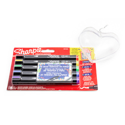 Zestaw Sharpie Markery akrylowe 5 kolorów z sercem do kolorowania