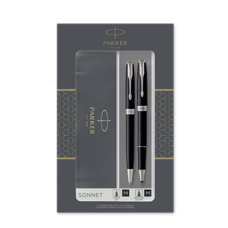 Zestaw Parker Długopis + Pióro kulkowe Sonnet Black CT 2093259