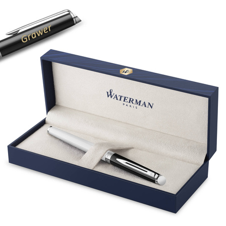 Pióro wieczne Waterman HÉMISPHÈRE COLOR-BLOCK BLACK-WHITE (F) z grawerem