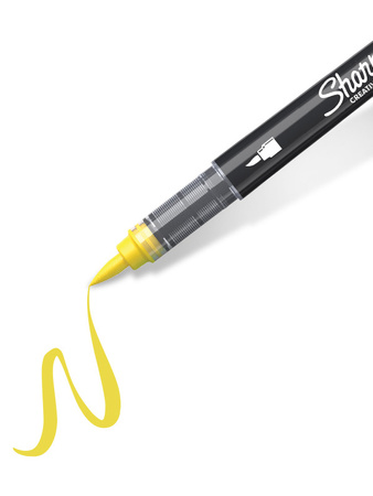Marker akrylowy Sharpie Yellow (żółty) - pędzelkowa końcówka, 1 szt. - 2218065