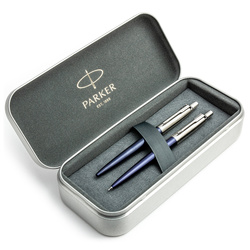 Zestaw Długopis i Ołówek Parker Jotter Royal Blue CT w metalowym pudełku