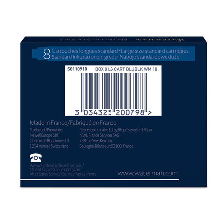 Naboje atramentowe Waterman Standard Granatowy - S0110910