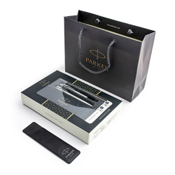 Zestaw Pióro wieczne i Długopis Parker IM Stal CT z etui i torebką prezentową