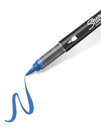 Marker akrylowy Sharpie Parang (niebieski) - pędzelkowa końcówka, 1 szt. - 2218125