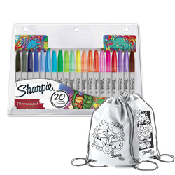 Zestaw Sharpie Fine 20 kolorów z workiem do malowania