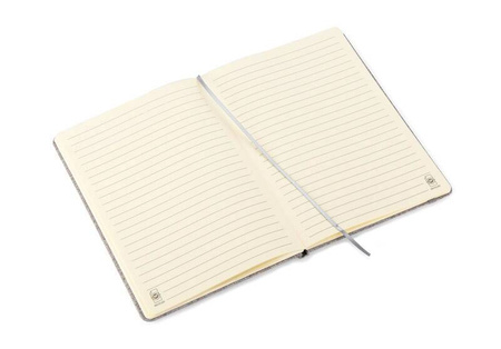 Notes z recyklingowej bawełny BIVELLO A5 szary 18011-14