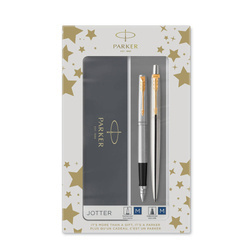 Zestaw Parker Pióro Wieczne + Długopis Jotter Stainless Steel GT 2093257