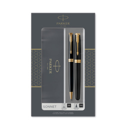 Zestaw Parker Pióro Wieczne + Długopis Sonnet Black GT 2093371