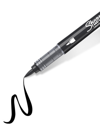 Marker akrylowy Sharpie Black (czarny) - pędzelkowa końcówka, 1 szt. - 2218069