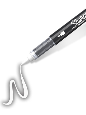 Marker akrylowy Sharpie White (biały) - pędzelkowa końcówka, 1 szt. - 2218111