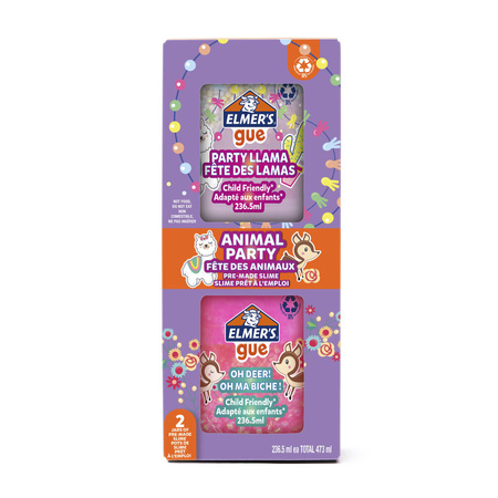 Gotowe SLIME ELMERS Party Animals w zakręcanym pojemniku 2x 236 ml - 2162070