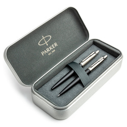 Zestaw Długopis i Ołowek Parker Jotter Bond Street Black CT w metalowym pudełku