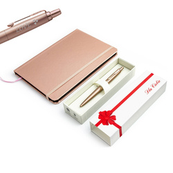 Długopis Parker Monochrome róż 2122755 z notesem z Grawerunkiem Dla Ciebie Prezent na Walentynki