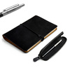 Zestaw Notatnik z czarnym etui i Długopis Parker black z grawerem