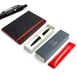 Długopis PARKER IM Achromatic Czarny z grawerem w zestawie z notesem Prezent na Walentynki