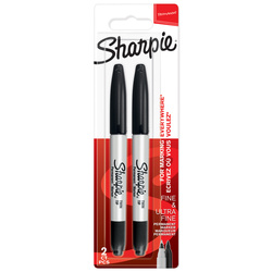 Marker Sharpie Twin Tip czarny (blister 2) - 1986454