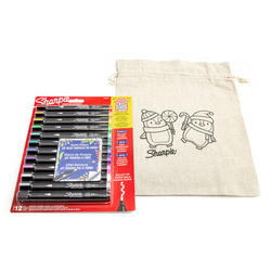 Sharpie kreatywne markery akrylowe 12 kolorów z woreczkiem do kolorowania