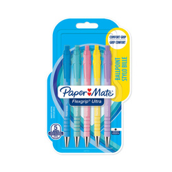 Długopis Paper Mate Flexgrip Ultra Pastel RT 1,0mm Czarny 5 szt.