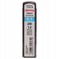 Grafity do ołówków Rotring Tikky 0,7mm 2B - S0231230